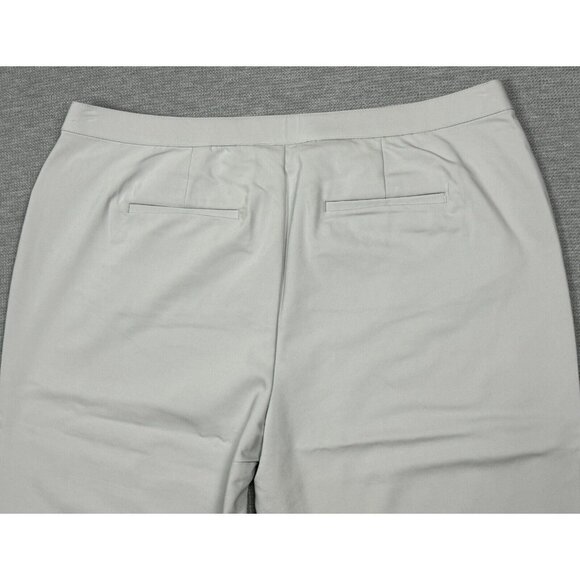 CJ Banks Capri Pants Womens Size 22W Light Gray High Rise Flat Front Stretch - Picture 4 of 13